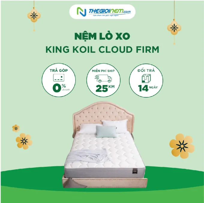 Nệm Lò Xo King Koil Cloud Firm | Ưu đãi 20% | Thegioinem.com