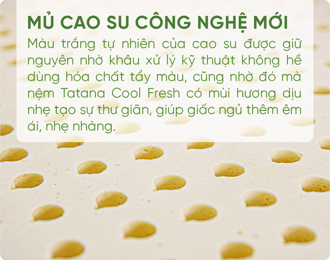 Nệm Cao Su Thiên Nhiên Tatana Cool Fresh
