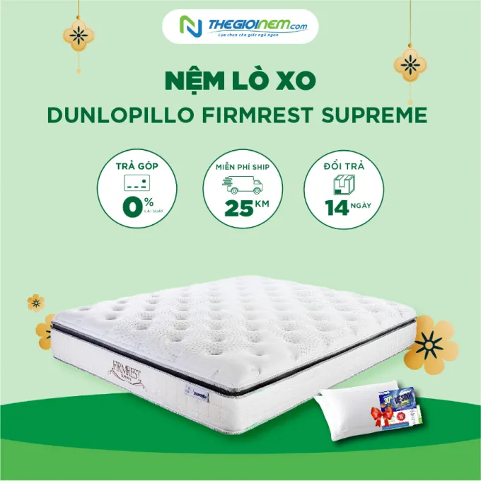 Nệm Dunlopillo Firmrest Supreme Giảm Giá 25% + Quà | Thegioinem.com