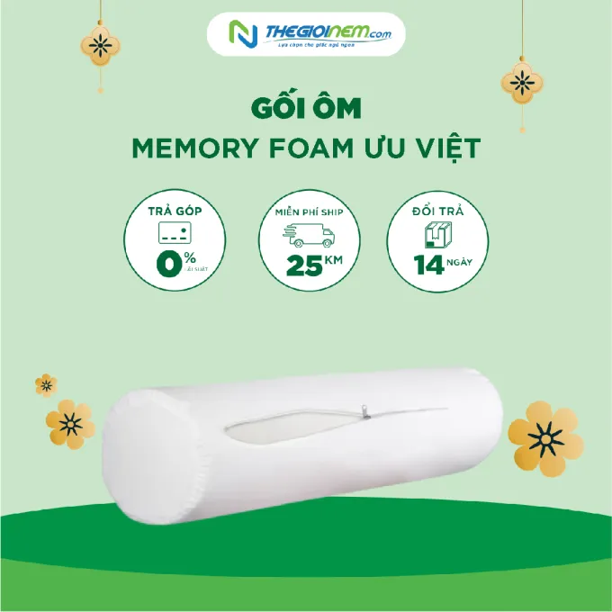 Gối ôm Memory Foam Ưu Việt Giảm 15% Tại Thegioinem.com