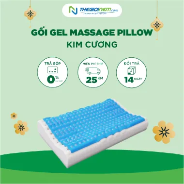 Gối Gel Massage Pillow Kim Cương
