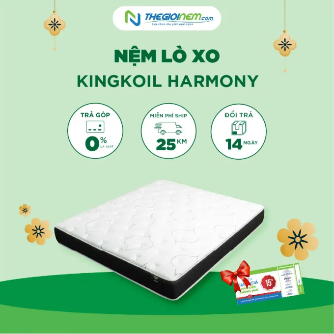 Nệm Lò Xo Kingkoil Harmony Giảm Giá 20% + Quà Tặng | Thegioinem.com