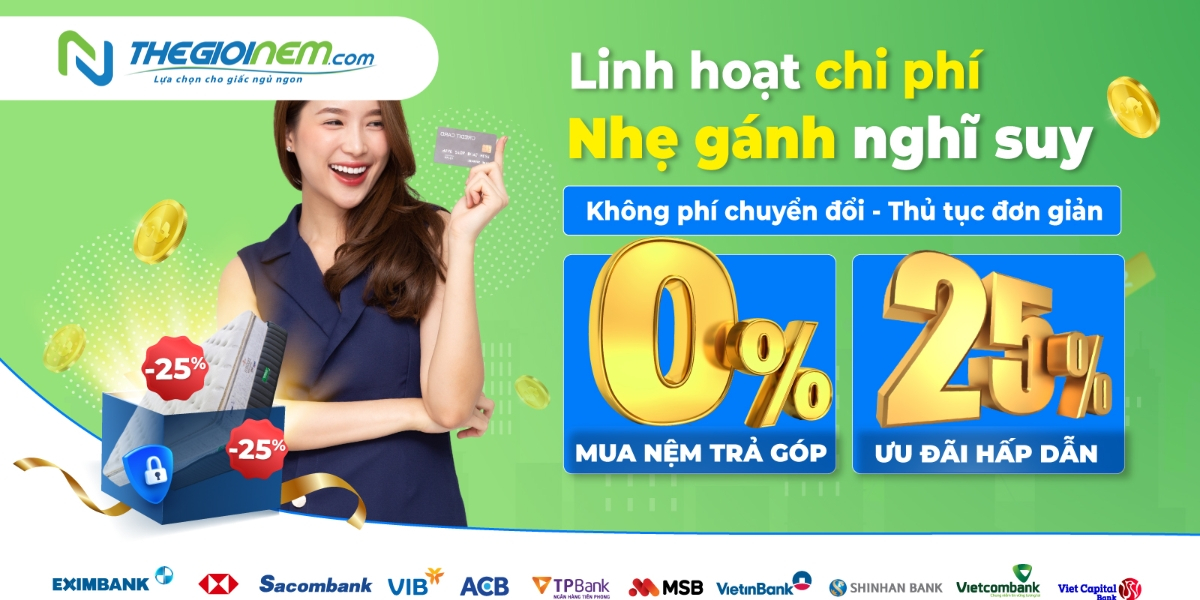 Mua nệm trả góp Long Thành, Đồng Nai - Thegioinem.com