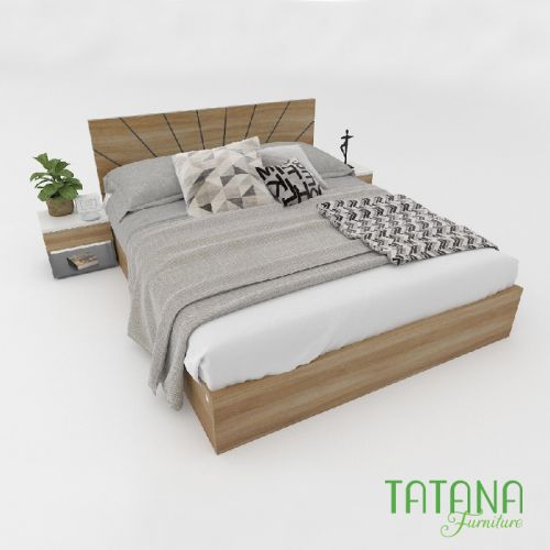 Giường gỗ TATANA MDF001 Khuyến Mãi Hấp Dẫn tại Thegioinem.com