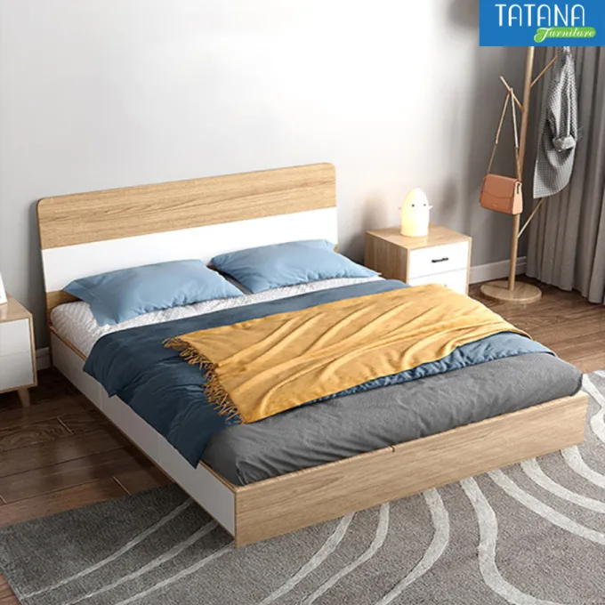 Giường gỗ Nhật ngăn kéo Tatana MDF032 sang trọng, bền bỉ ưu đãi hấp dẫn 15% tại Thegioinem.com