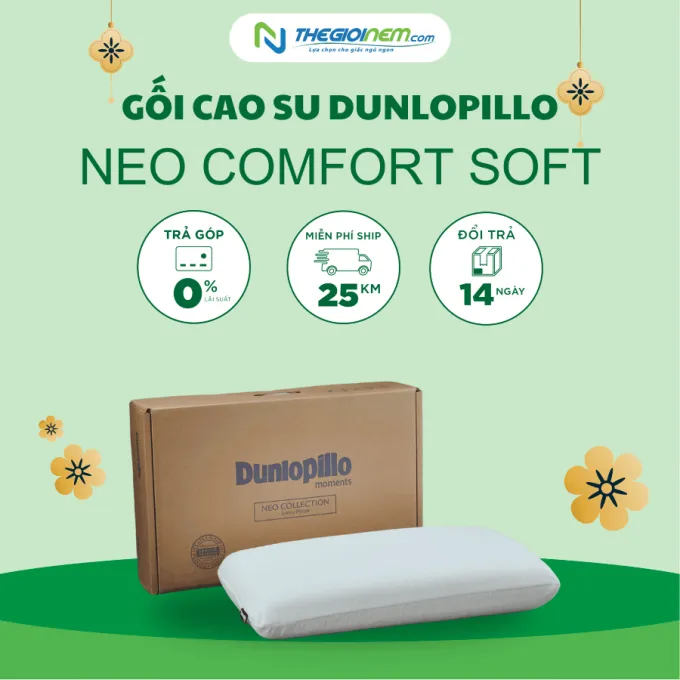  Gối Cao Su Dunlopillo Neo Comfort Soft Pillow Giảm 20%| Thegioinem.com