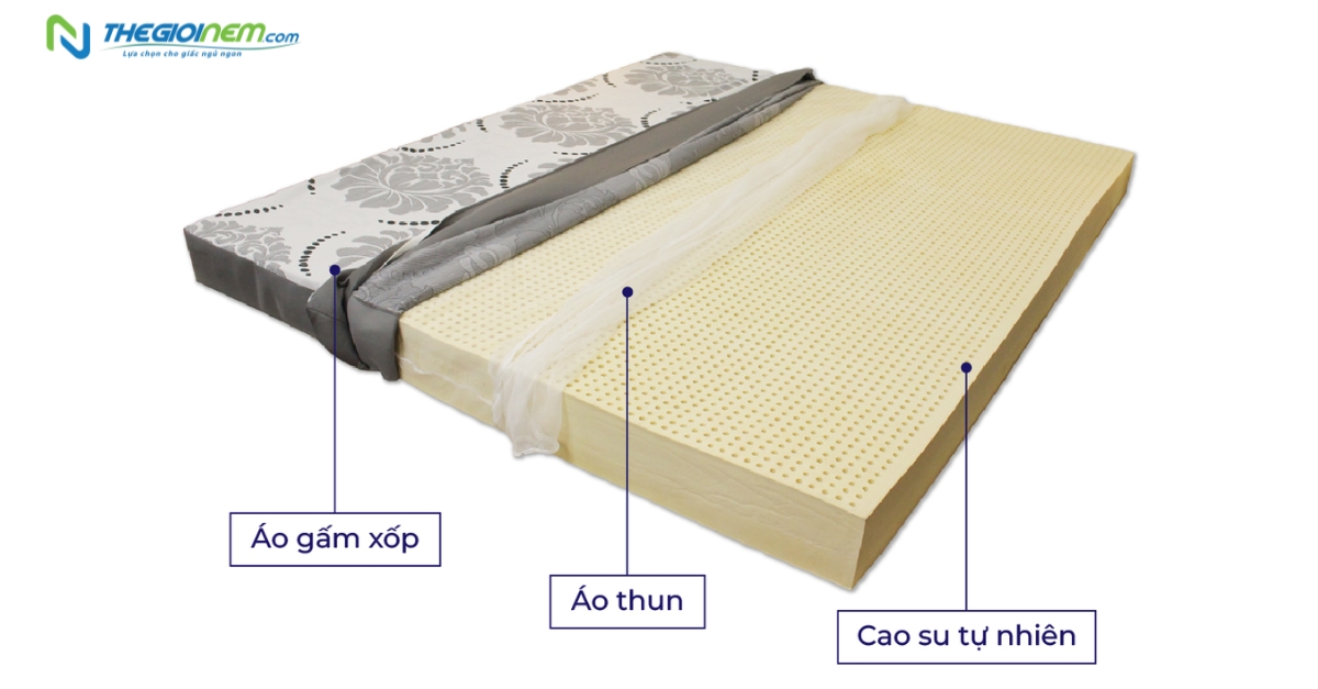 Cấu trúc giữ nhiệt tự nhiên của nệm cao su