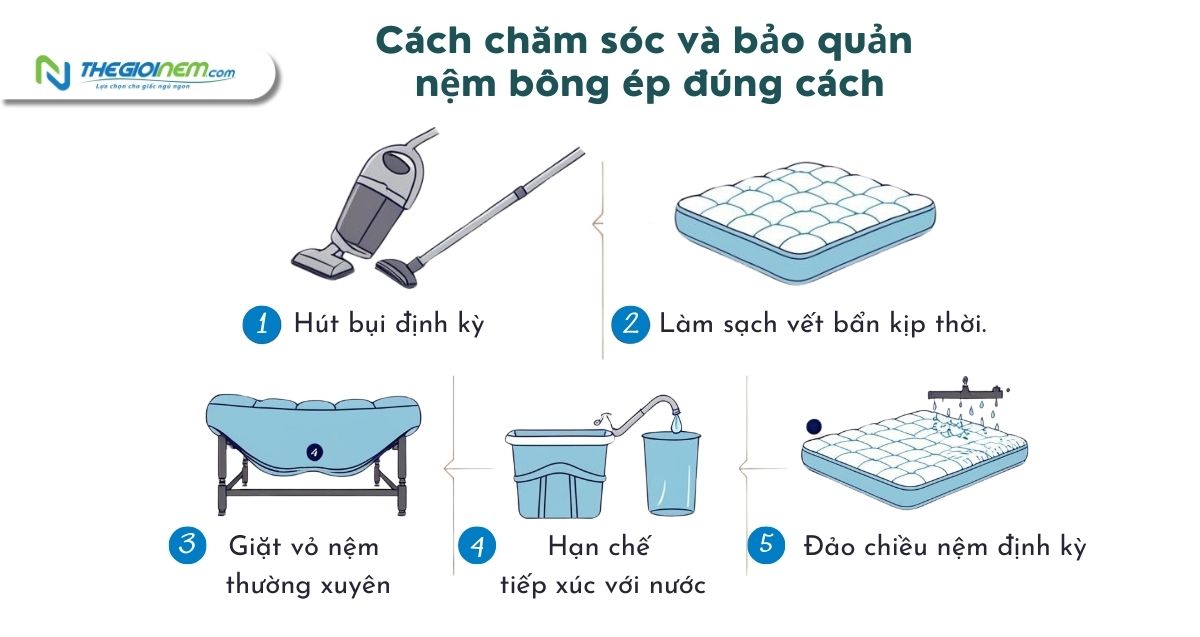 Cửa hàng bán nệm bông ép giá rẻ tại Quận 9