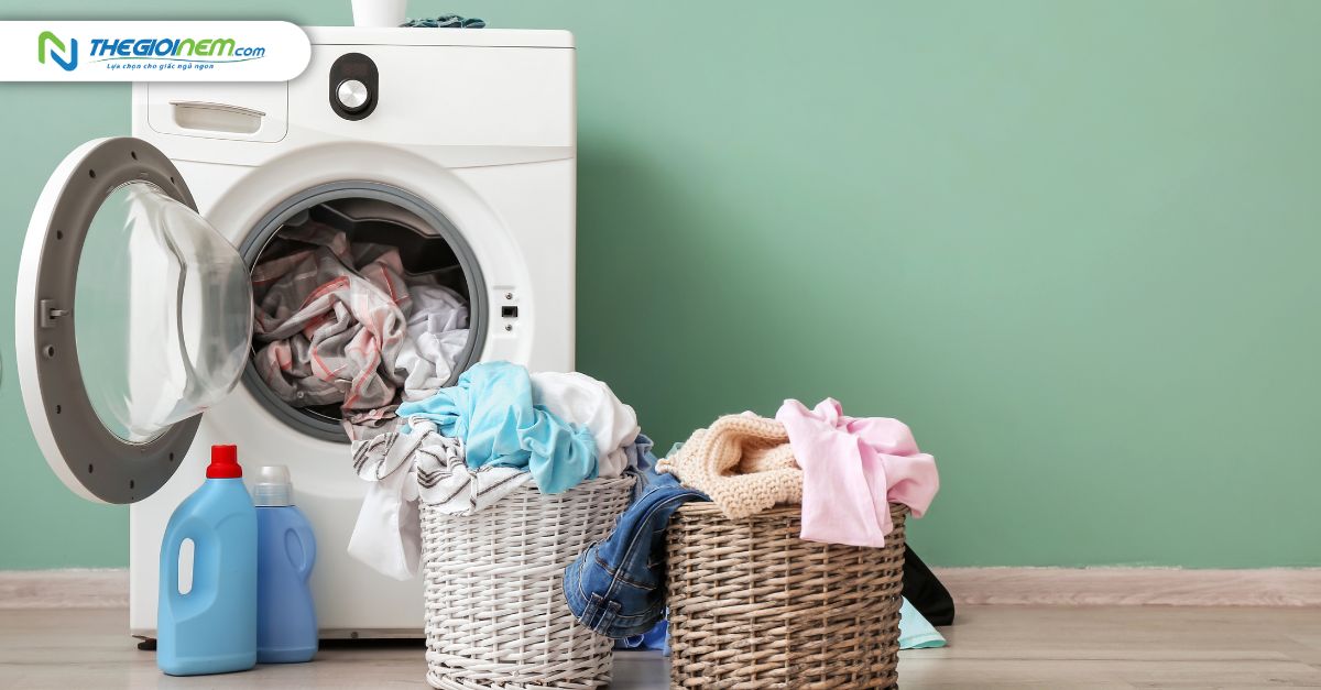 Có thể giặt ga chống thấm bằng chế độ giặt nhẹ