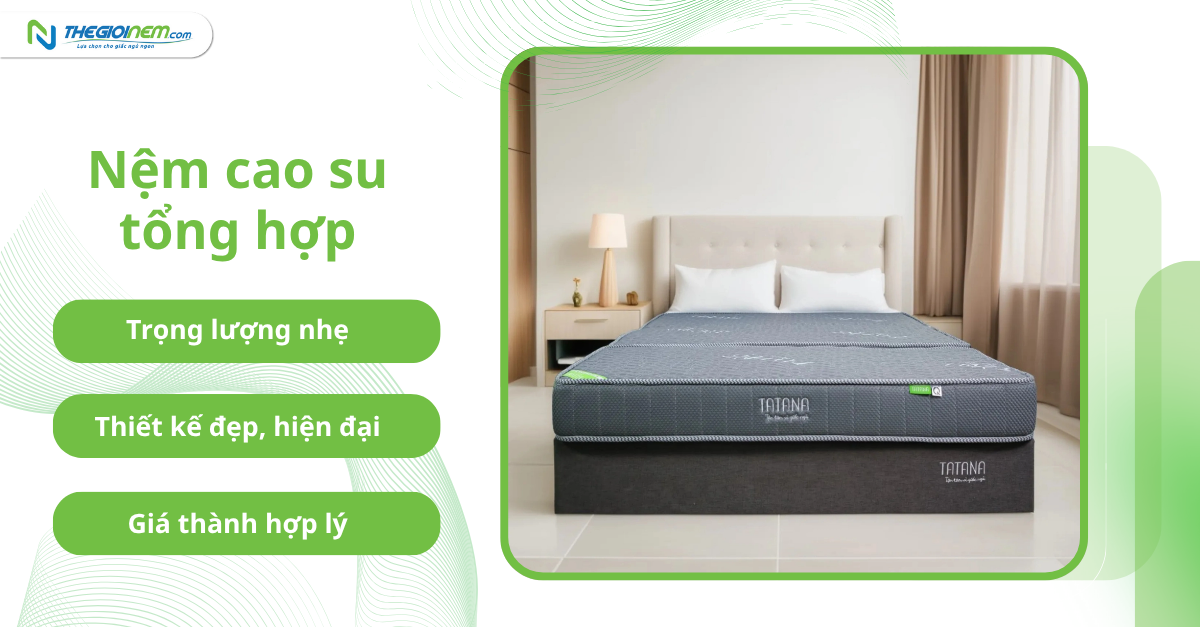 Nệm cao su tổng hợp phù hợp với hộ gia đình, tiết kiệm chi phí
