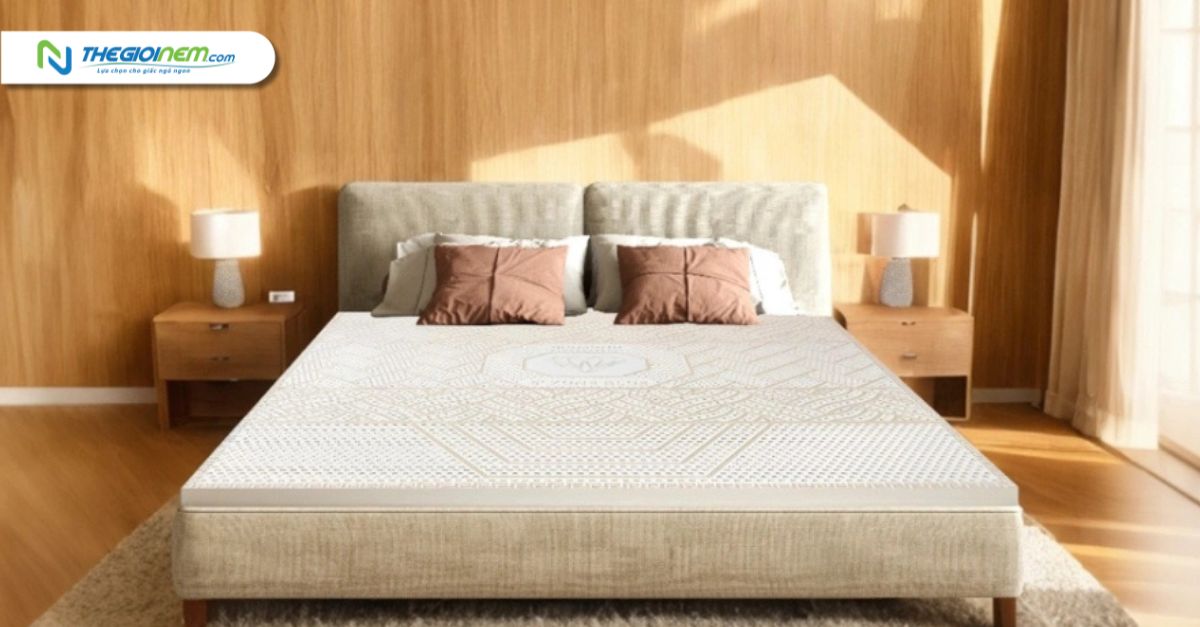Nệm cao su thiên nhiên Kim Cương 5Zone Aloelux