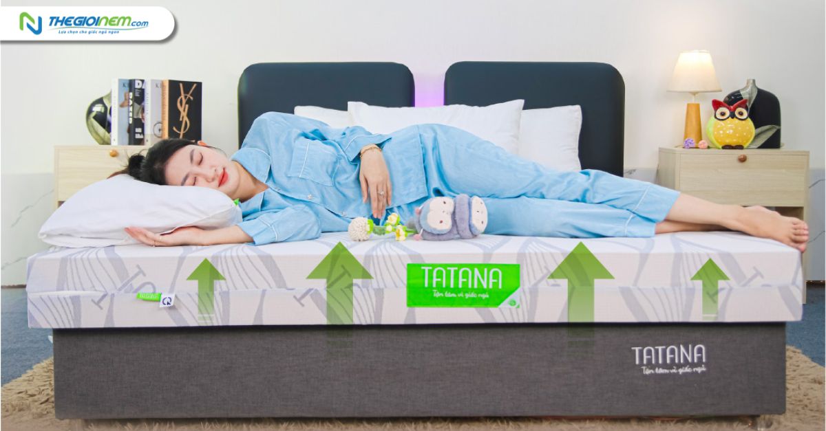 Nệm cao su TATANA sản xuất từ nguyên liệu an toàn