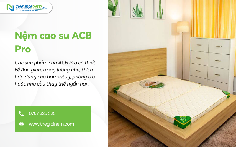 Nệm cao su ACB Pro