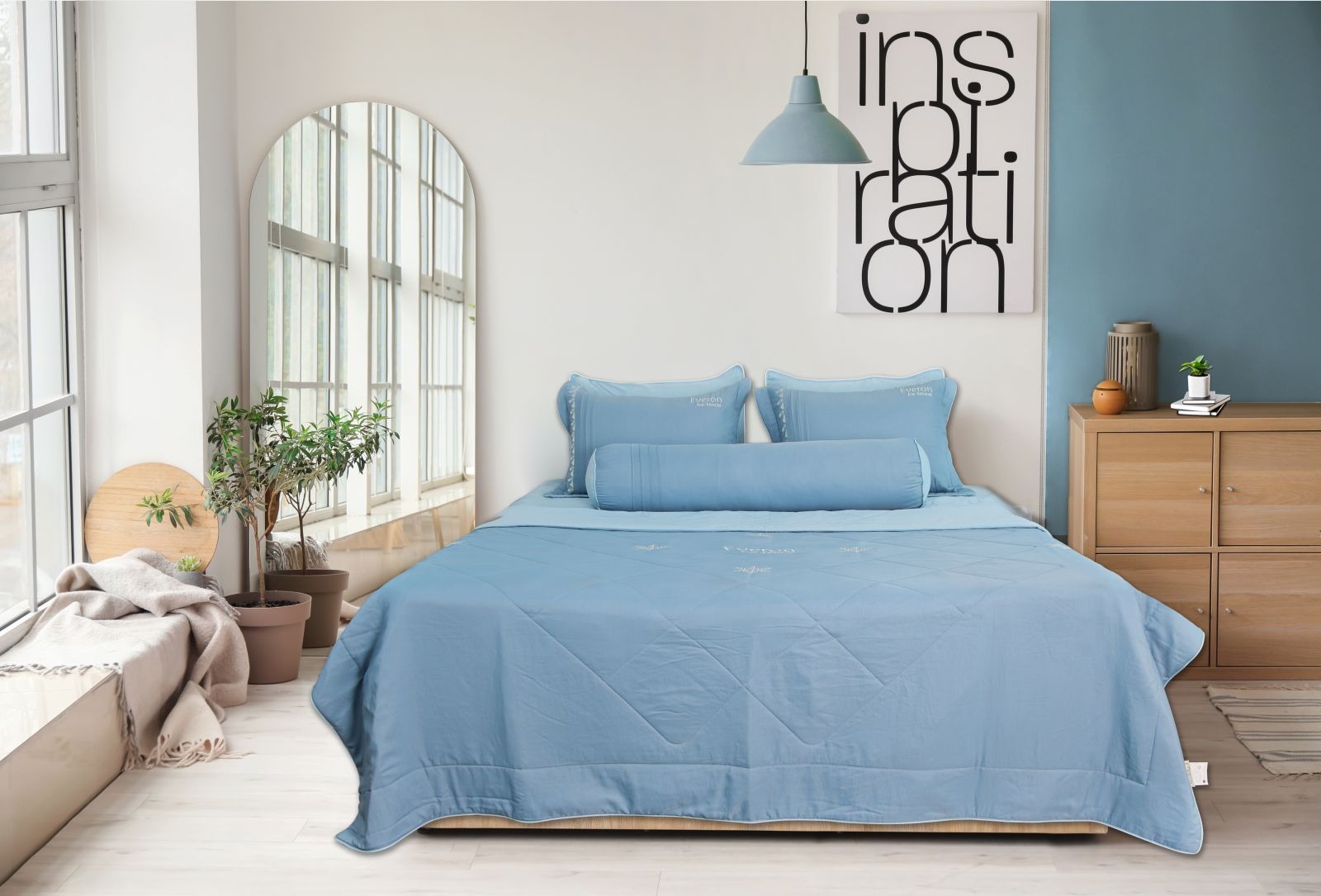 Bộ ga ice tencel evern