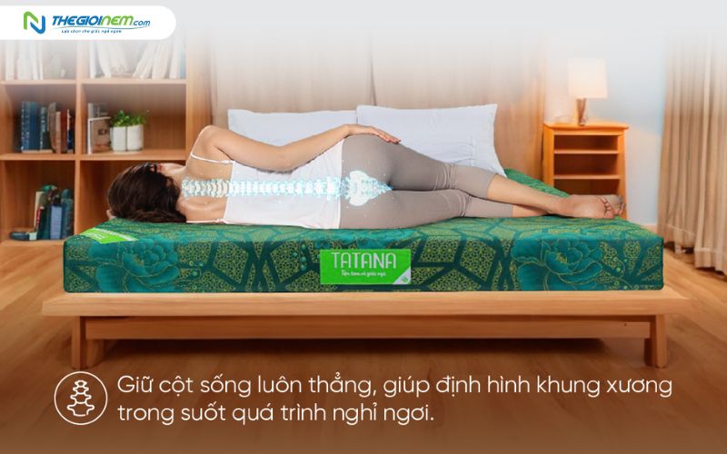 Nệm bông ép giúp giữ thẳng cơ thể khi nằm