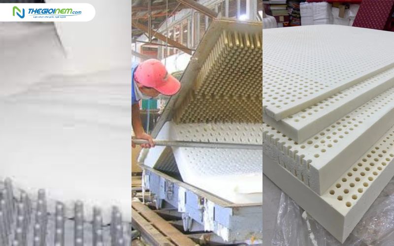 Quá trình sản xuất nệm cao su thiên nhiên