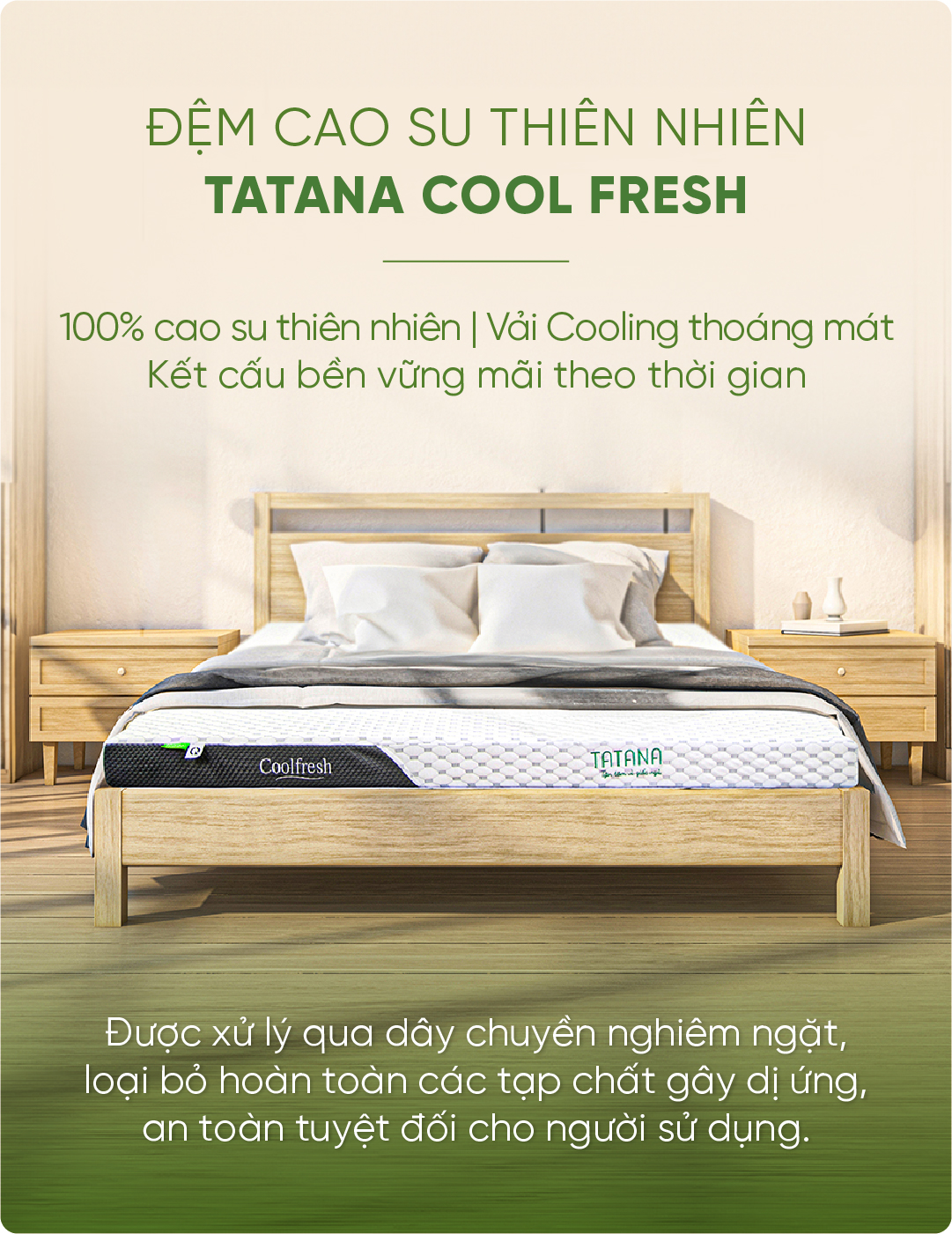 Đệm Cao Su Thiên Nhiên Tatana Cool Fresh