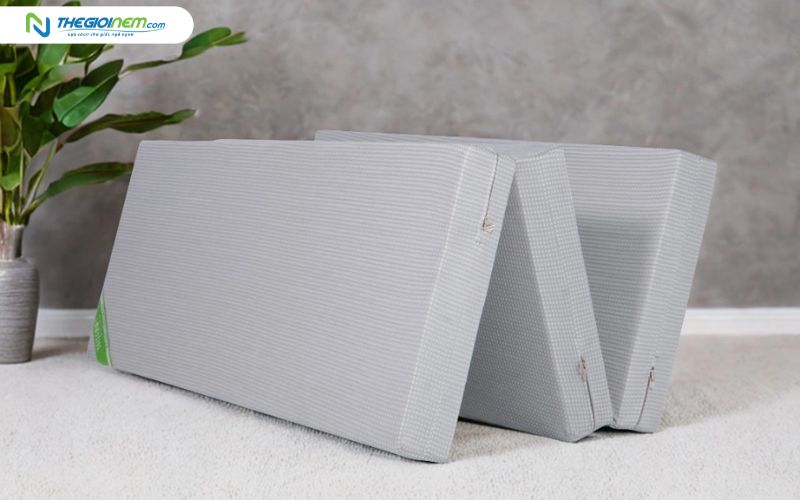Nệm bông ép gấp 3 Eco Cool TATANA với lớp vải gấm lạnh