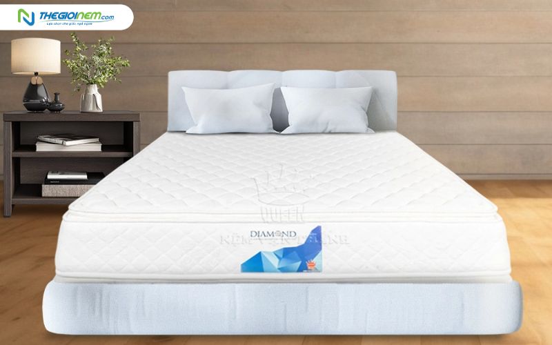 Nệm lò xo túi Diamond Vạn Thành với lớp foam đàn hồi cao