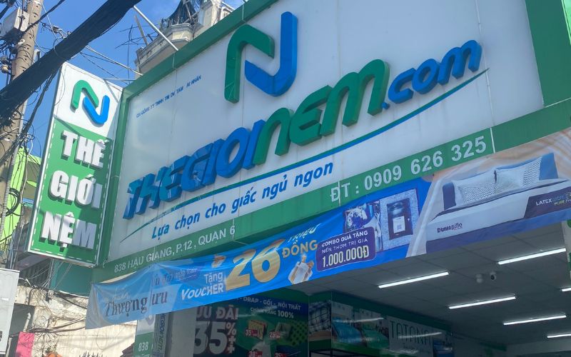 Cửa hàng bán nệm Liên Á chính hãng giá rẻ tại quận 6