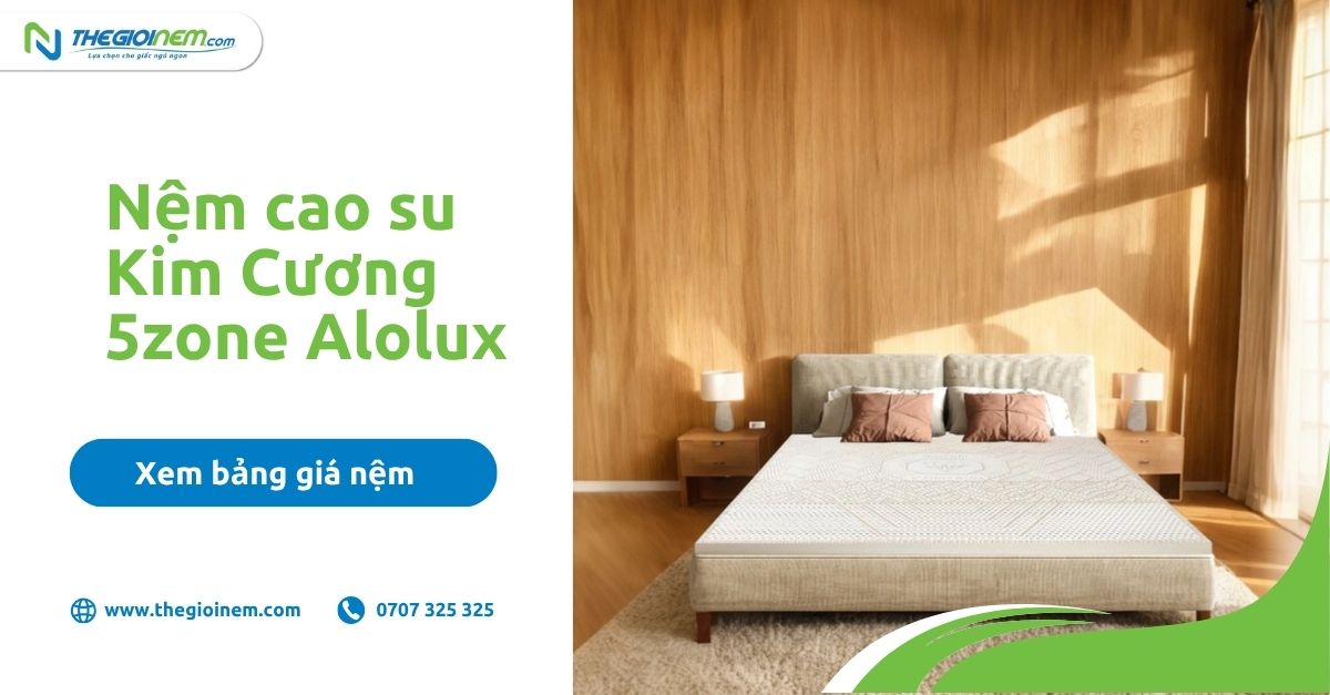 Nệm cao su Kim Cương 5Zone Alolux 3