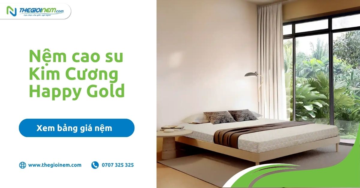 Nệm cao su Kim Cương Happy Gold 2