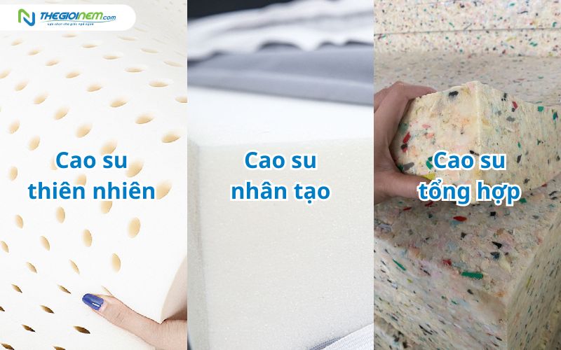 Các chất liệu nệm cao su 160x200cm