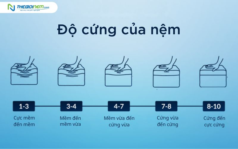 Các cấp độ cứng của nệm