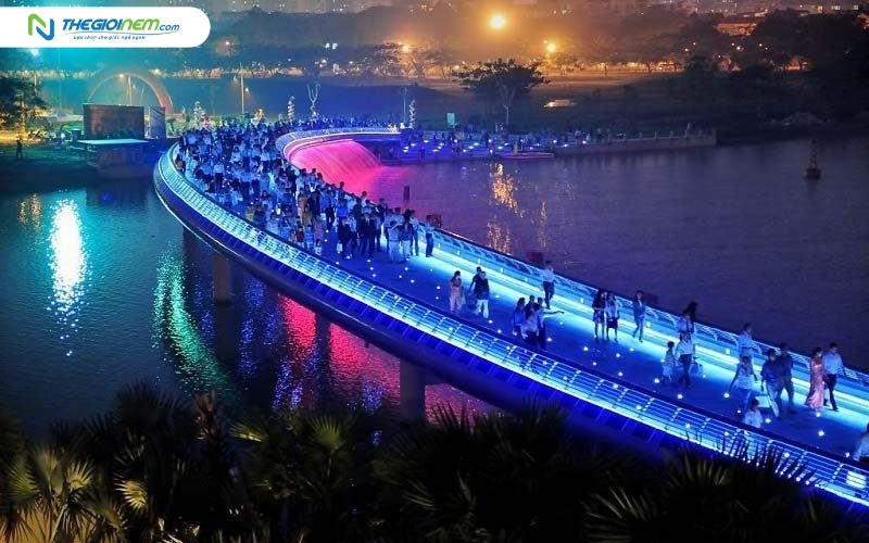 Cầu Ánh Sao lung linh về đêm