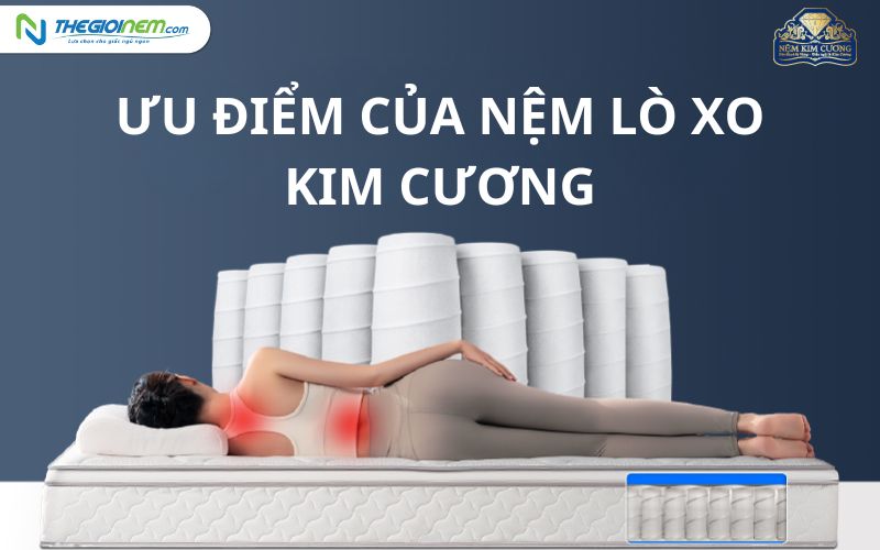 Nệm lò xo Kim Cương Cần Thơ giá rẻ | Thegioinem.com