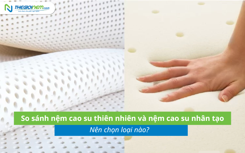 So sánh nệm cao su thiên nhiên và cao su nhân tạo | Thegioinem.com