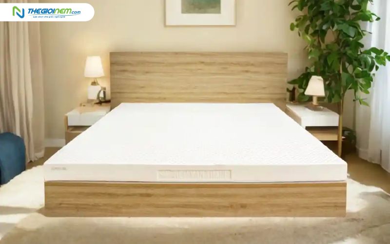 Đặt nệm trên bề mặt phẳng, tốt nhất là giường với kích thước phù hợp