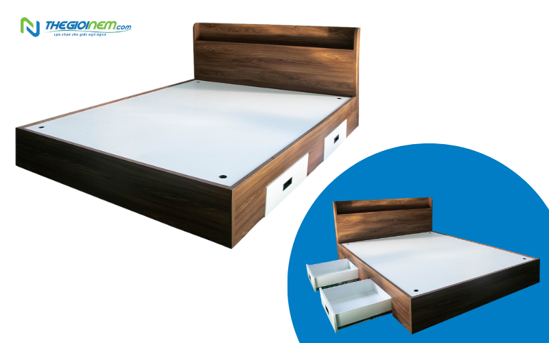 Giường gỗ Nhật ngăn kéo Tatana