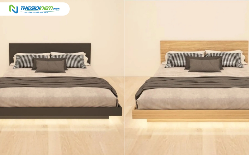 Giường ngủ Tatami đèn led