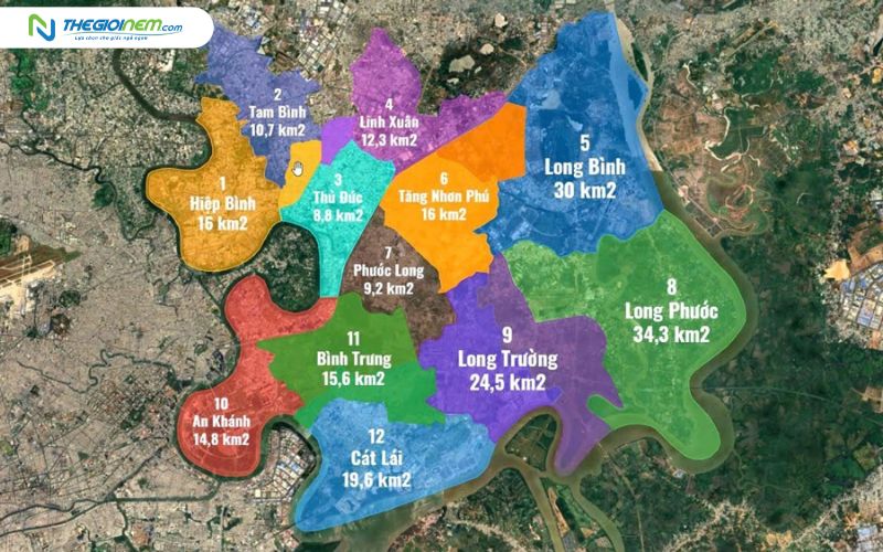 Các phường mới tại Thủ Đức