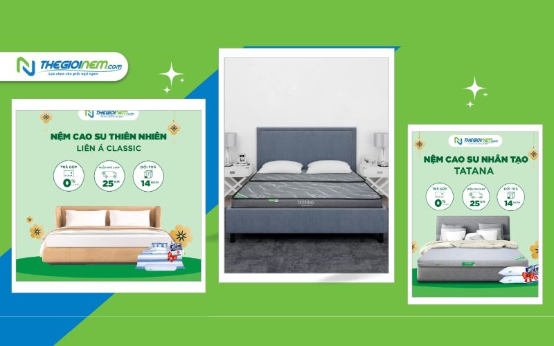 Cửa hàng bán nệm cao su giá rẻ tại Long An | Thegioinem.com