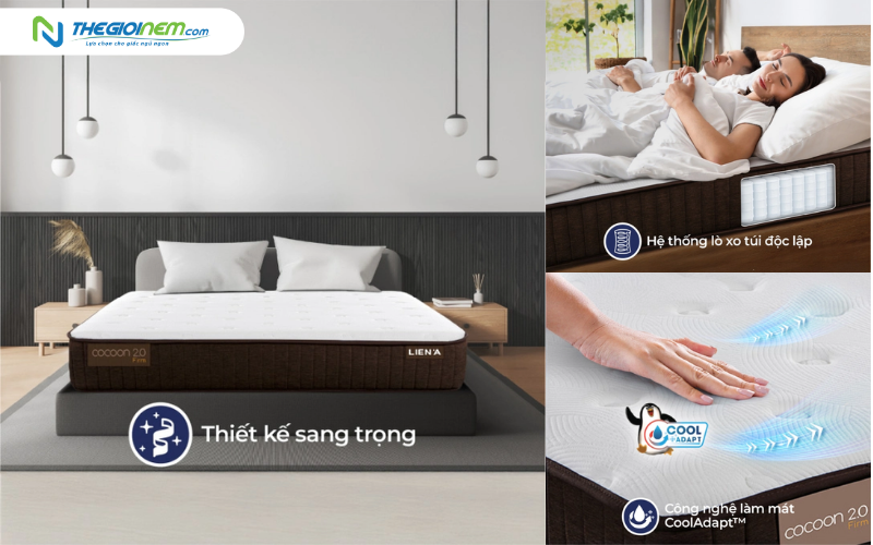 Nệm lò xo Liên Á Cocoon 2.0 Firm