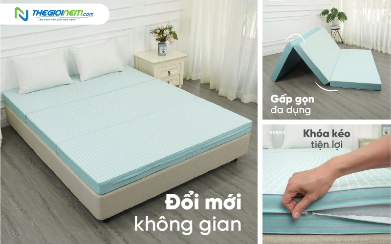 Nệm bông ép Edena chần gòn