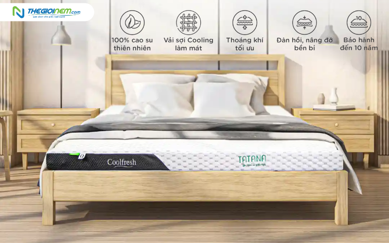 Nệm cao su thiên nhiên TATANA Cool Fresh