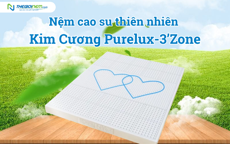 Nệm cao su thiên nhiên Kim Cương Purelux-3’Zone