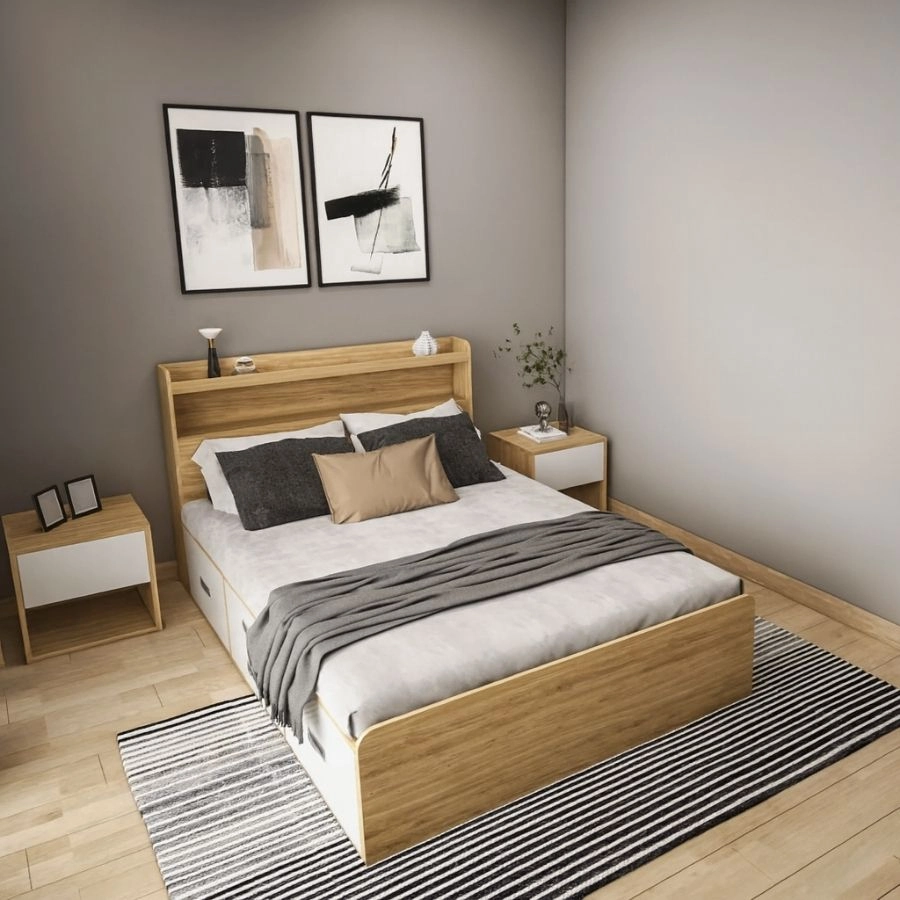 Giường gỗ MDF có ngăn kéo