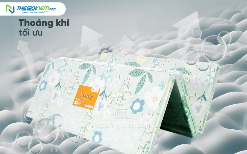 Nệm bông ép Vạn Thành vải Cotton