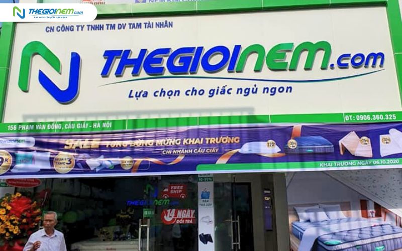 Địa chỉ cửa hàng Thế Giới Nệm không thay đổi