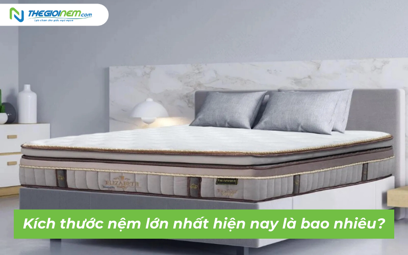 Kích thước nệm lớn nhất hiện nay là bao nhiêu