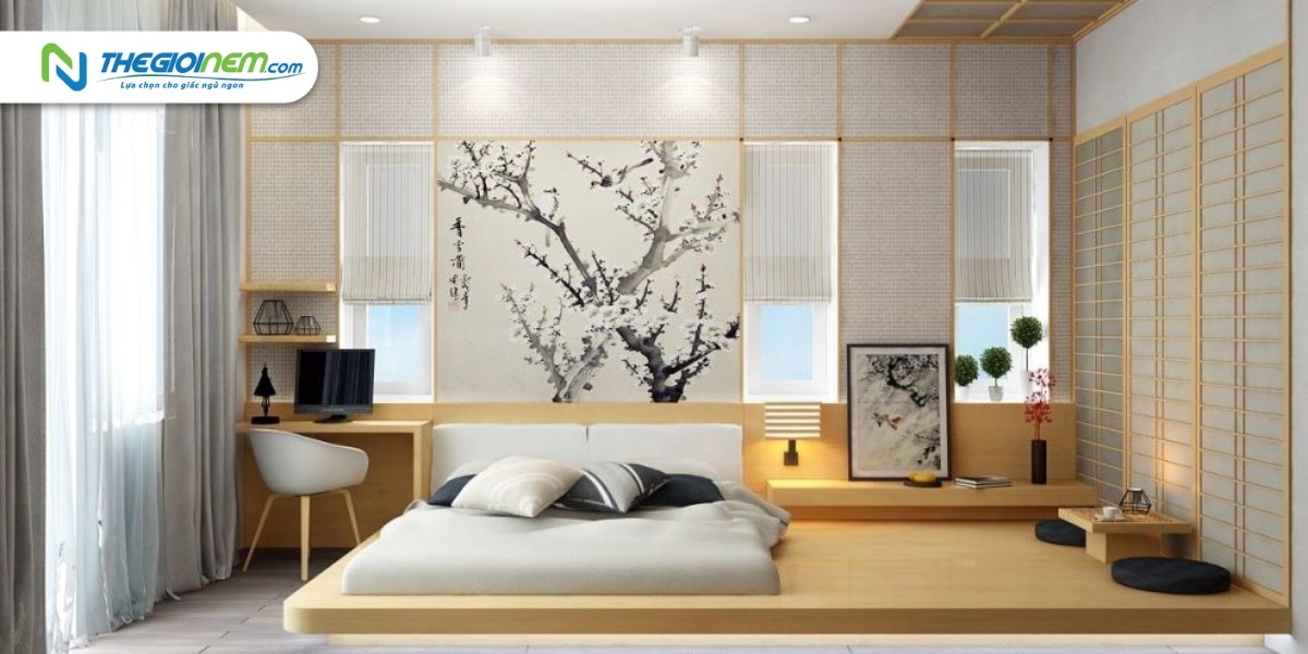 Mẫu phòng ngủ tối giản theo phong cách Nhật Bản