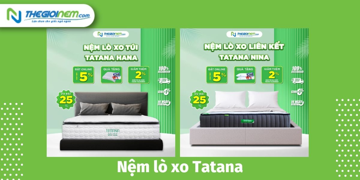 Đại lý nệm Tatana tại Bến Cát - Bình Dương | Thegioinem.com