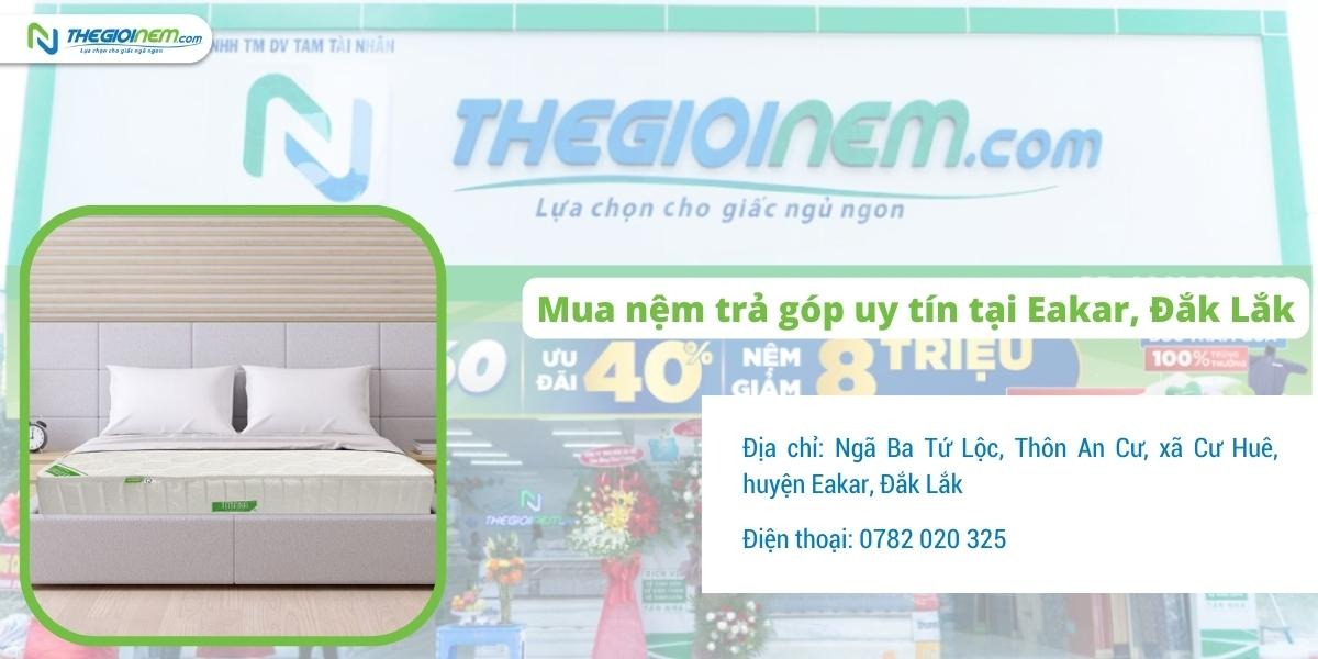 Mua nệm trả góp 0% lãi suất tại Eakar, Đắk Lắk