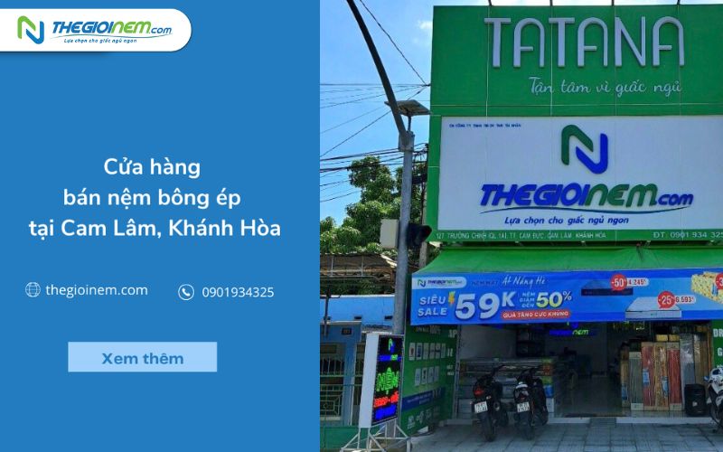 Cửa hàng bán nệm bông ép tại Cam Lâm, Khánh Hòa