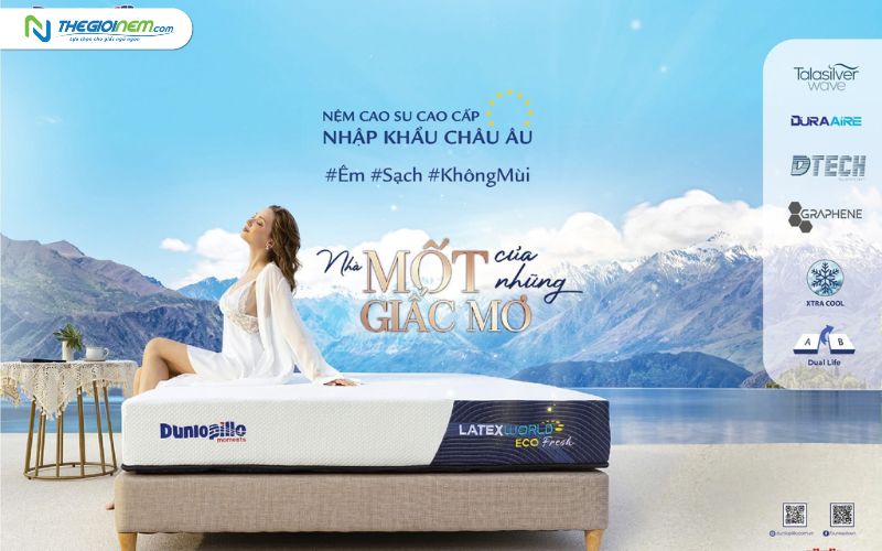 Điểm danh 5 nệm lò xo dunlopillo cao cấp tại Thegioinem.com