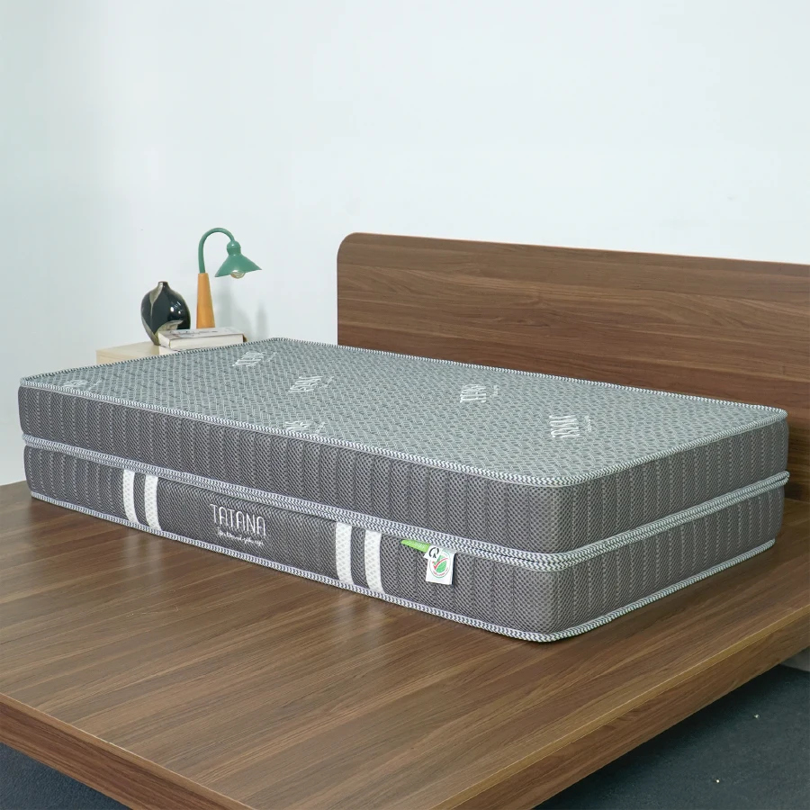 Đệm Cao Su Tổng Hợp Vải Gấm Lạnh Gấp 2 Tatana